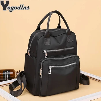 Zaino da donna da viaggio Borse a tracolla Oxford impermeabili casual Borsa da donna di grande capacità Zaino Borsa da scuola nera 1
