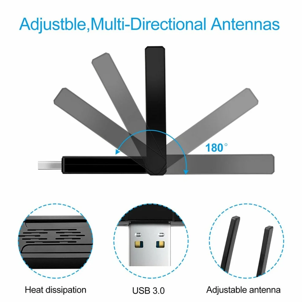Рисунок 6 - Беспроводной USB Wi-Fi адаптер 1300 Мбит/с
