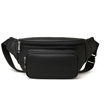 100% Genuine Leather Men's Waist Bag Mini Travel Fanny Chest Pack Cowhide Belt Bag Male Small Waist Bag For Phone Pouch