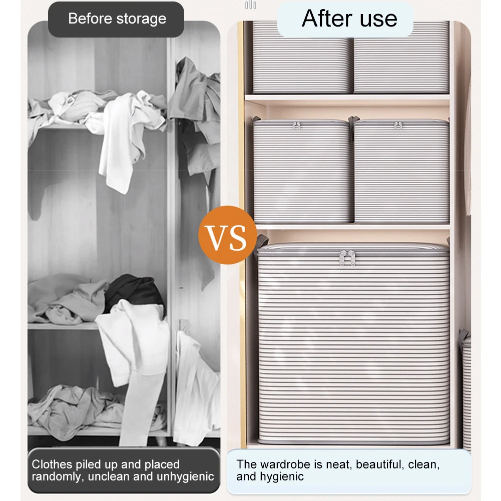 Foldable Wardrobe Clothing Moving Luggage Bag with Zipper Large Capacity Bedroom Dormitory Mobile Box Cabinet Wardrobe Organizer 4