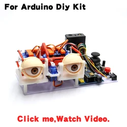 Joystic Control Robotic Eye for Arduino Nano 6 DOF Bionic Robot Servo SG90 Joystick Educational Toys Open Source Code DIY Kit