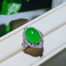 Elegant Green Agate Inlay Women's Ring (Green)