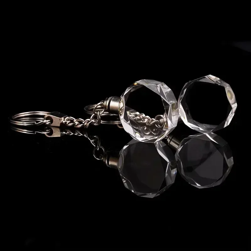 Personalized LED Crystal Keyring with Custom Engraving – Perfect for Photos & Unique Gifts