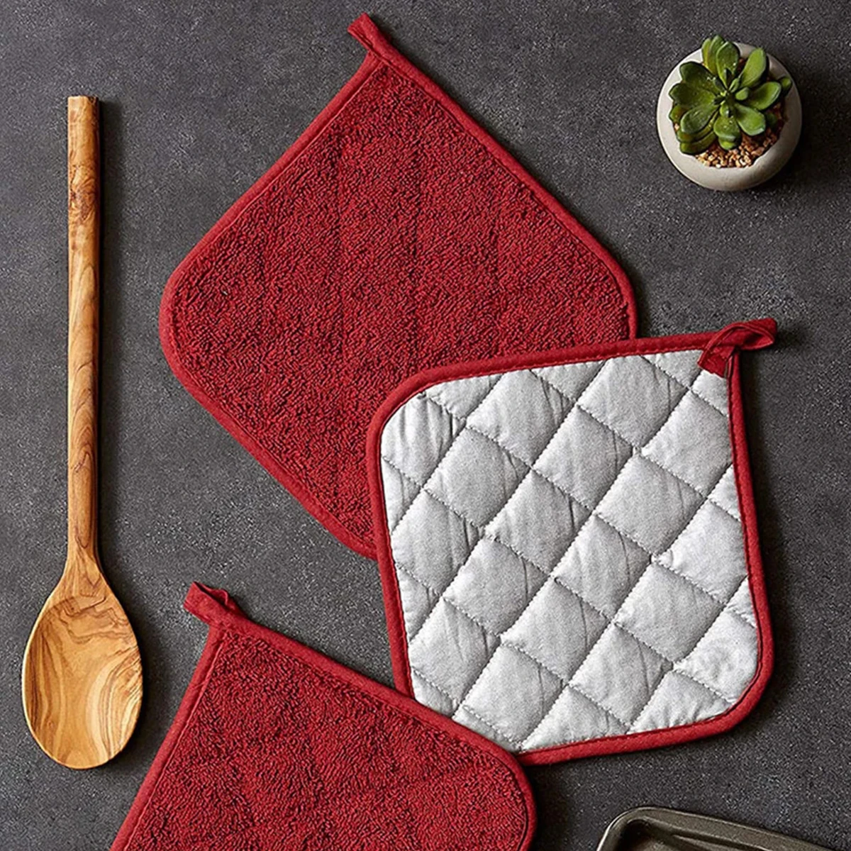 Cotton Pot Holders Oven Mitts for Kitchen Cooking Baking BBQ