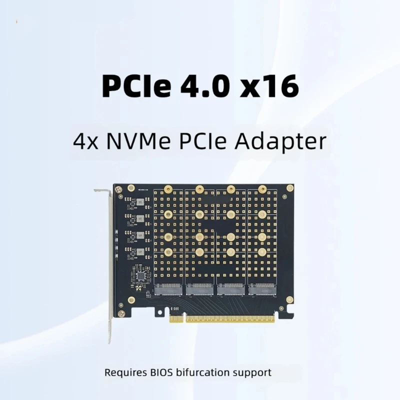 4슬롯 M.2 스토리지 확장 PCIe 확장 카드(안전 활동 표시기 포함)