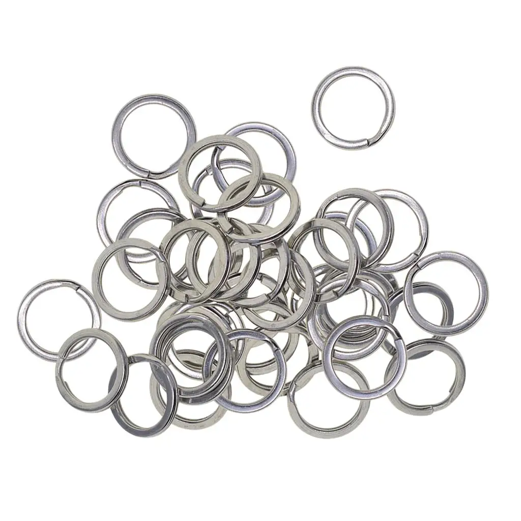 

Pieces Lots Stainless Steel Round Key Rings Bulk 15mm / '' Double Ended Snap Loop Finishing Rings - Durable Easy to Use