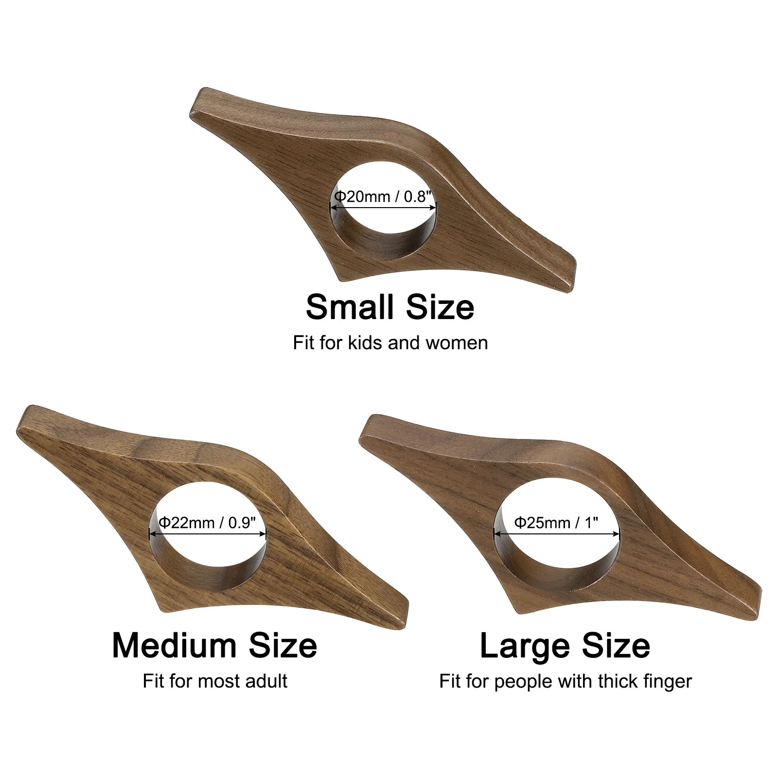 2Pcs Wooden Thumb Bookmark One Hand Reading Thumb Book Support Book Page Holder Opener Page Holders for Reading Accessories
