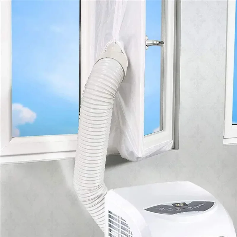 AirLock Window Seal Portable Air Conditioner Flexible Cloth Sealing Plate Window Seal Zip and Adhesive Fast window seal
