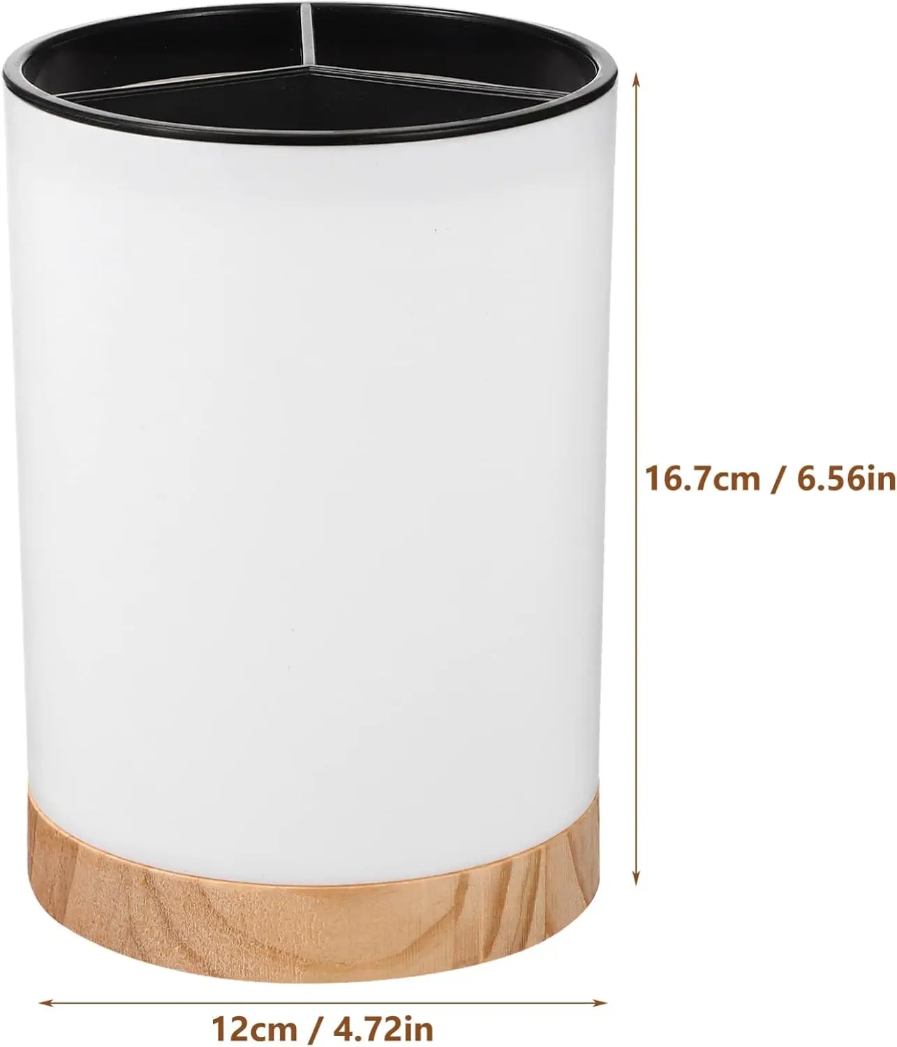 Kitchen Utensil Holder Countertop Multifunction Silverware Organizer Spoon Chopstick Holder Cutlery Storage Drainage Compartment 4