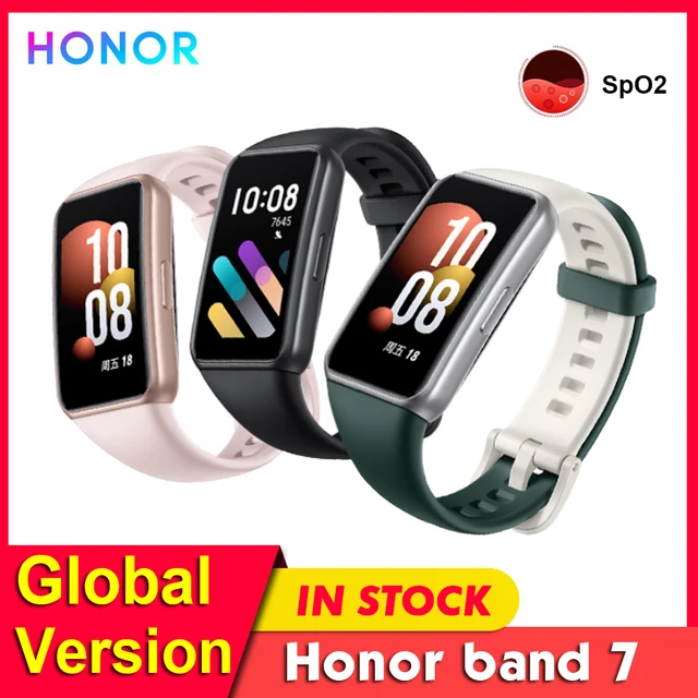 Honor Band 7 Blood Oxygen Smart Watch Heart Rate Stress Monitor 1.47 AMOLED  Screen Fitness Bracelet Waterproof Smartband - AliExpress