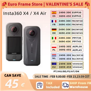Action Camera Insta360 X4 Air / X4 - Telecamera da 165 g leggera 8K a 360 gradi, effetto palo invisibile Vuoi X4 Air integrato