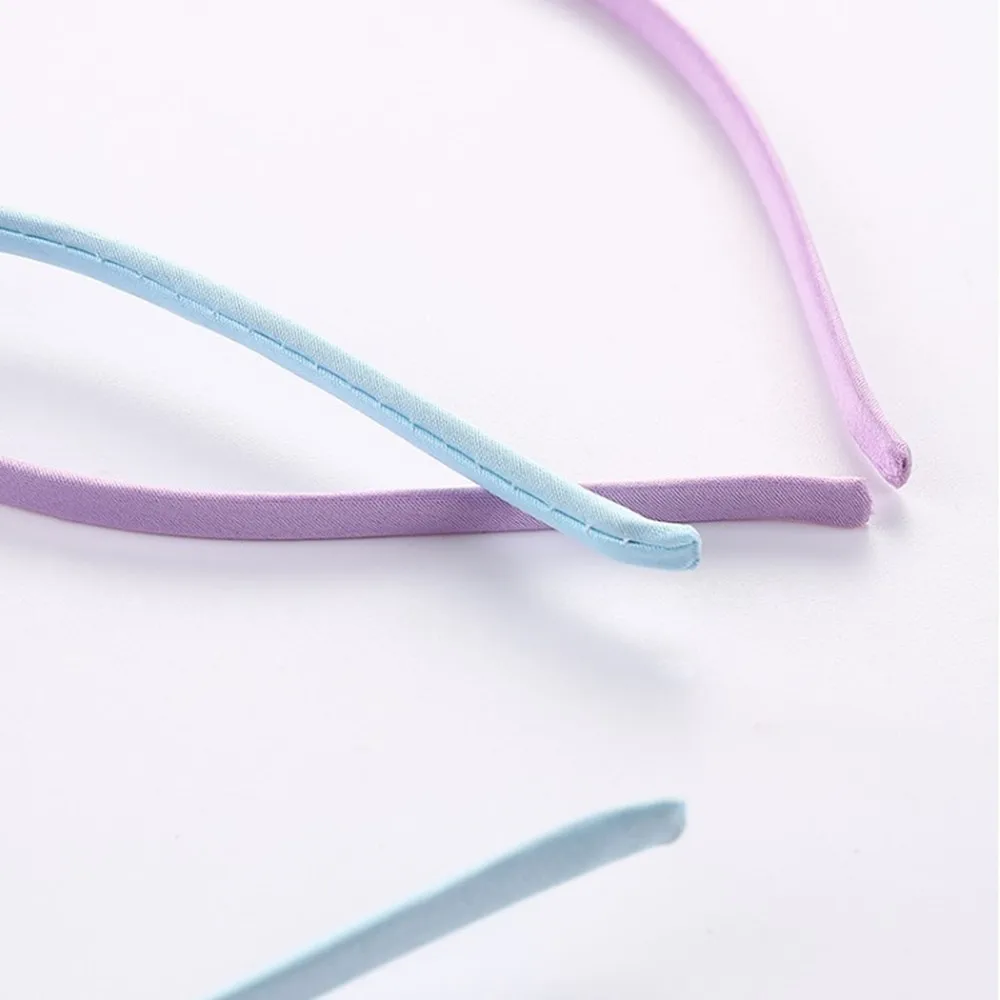 10Pcs 5mm Satin Fashion Women Kids Headbands Bezel Colorful Hair Hoops Metal Hairband DIY Girls ​Headwear Jewelry Accessoreis jewelry accessories hair accessory