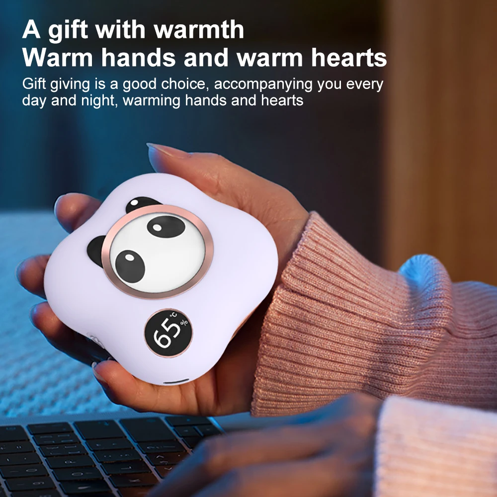 Cartoon Panda Mini Hand Warmers Portable and Fast Heating Hand Warmer Winter Electronics for Studying Working Traveling Camping