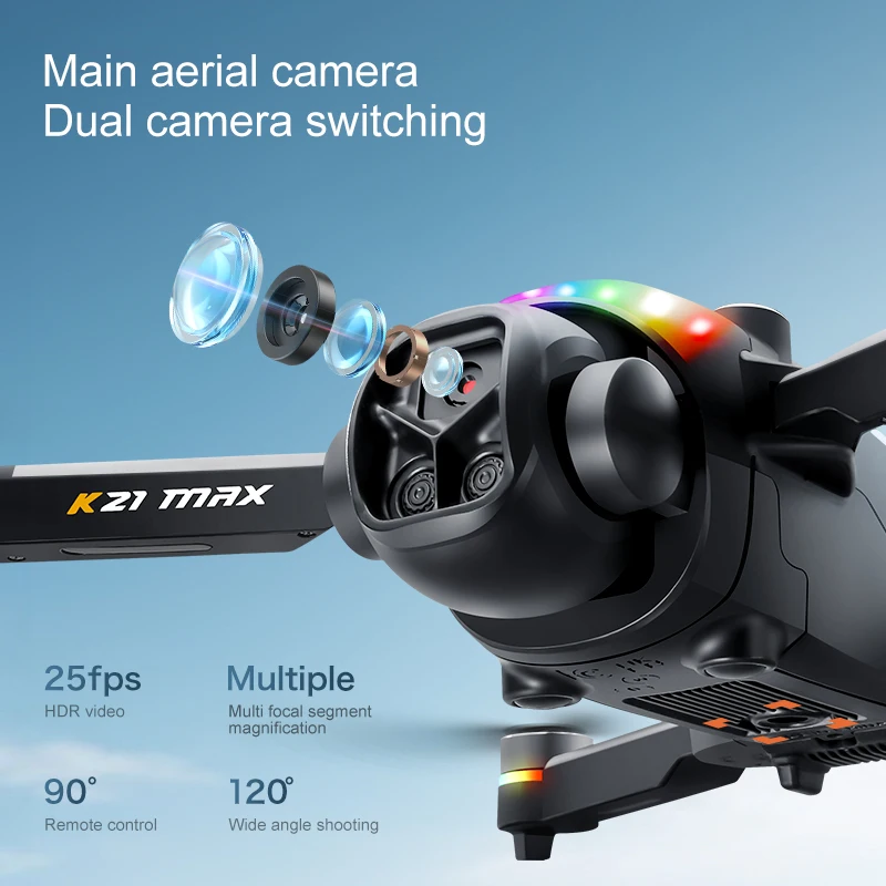 JCMO K21 MAX 드론 전문가용 4K HD 카메라 5G 원격 제어(스크린 포함) 항공기 브러시리스 장애물 회피 쿼드콥터 장난감