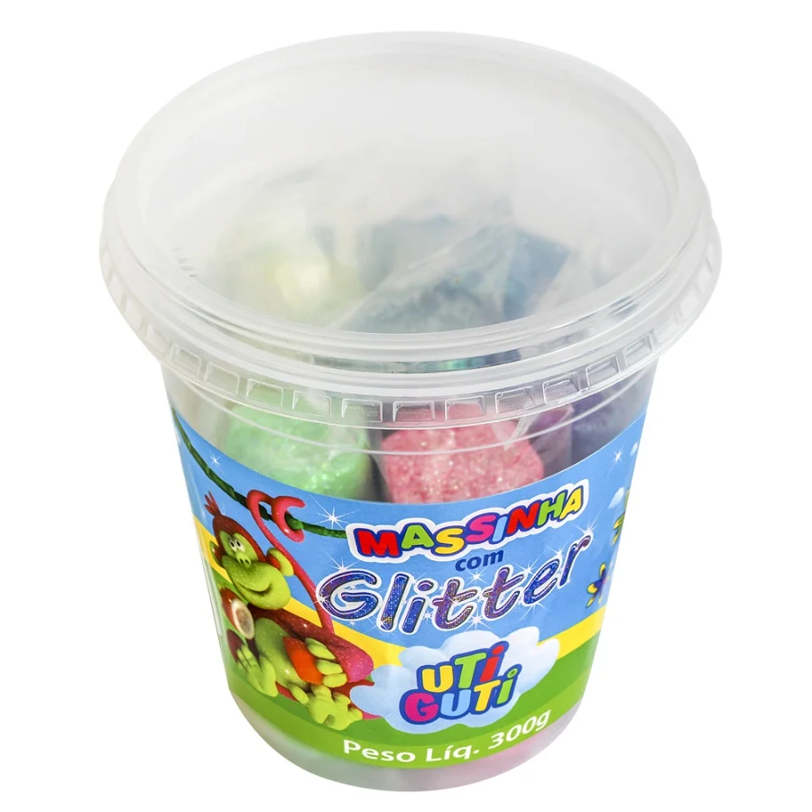 GLITTER Dough Soft 6 Colors POT 300g ICU GUTI - Canson - 2