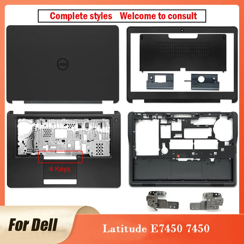 Nuovo Per Dell Latitude E5480 E5490 5491 5495 Laptop Lcd Cover Posteriore Lunetta Anteriore Cerniere Palmrest Bottom Case Framework E5480 E5490