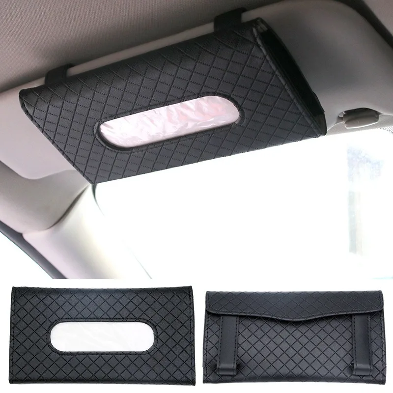 Car Tissue Box Towel Sets Car Sun Visor Tissue Box Holder Auto Interior Storage Decoration For BMW Decor Accessories 1Pcs car tissue holder tissue box