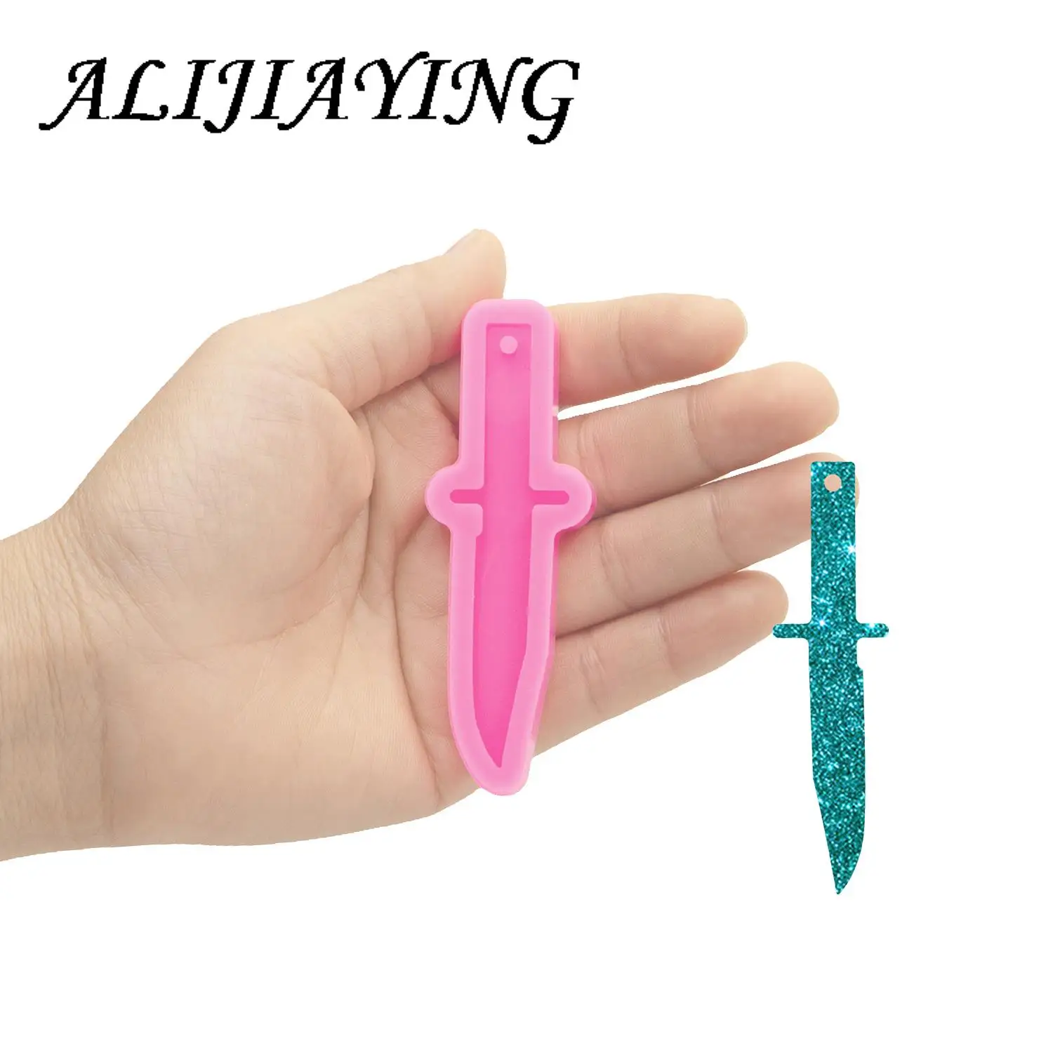 Selbstverteidigung Messer Harz Formen Kunst Diy, Schwert Schokolade Silikon Form, Harz Form Crafting mit Epoxy DY1135 – Detail 1