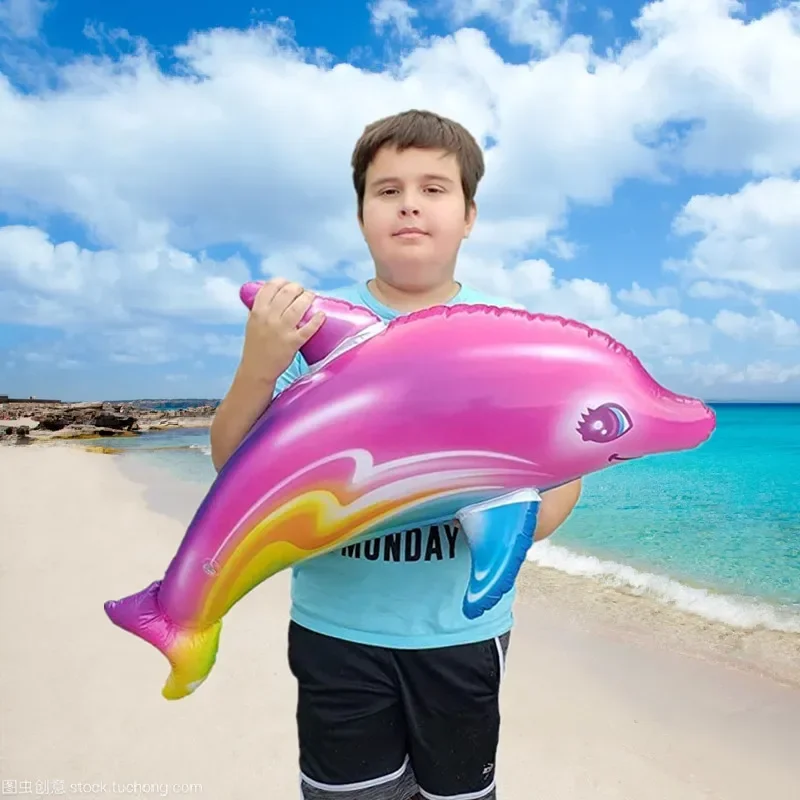 Inflatable Dolphin Shark Children Pool Party Toy Colorful Dolphin Floating Water Beach Sports Children Gift Inflatable Toy