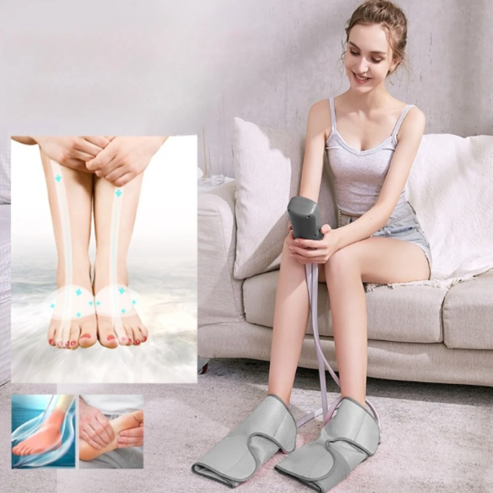 

3 Gears Leg Pneumatic Massager Smart Air Compression Controlled Heating Wrapped Calf Massage Electric Reliefs Muscle Pains Relax