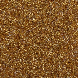 Silver Tone Tube Beads - Czech Glass Seed Beads for Jewelry Crafting and DIY Accessories (Gold)