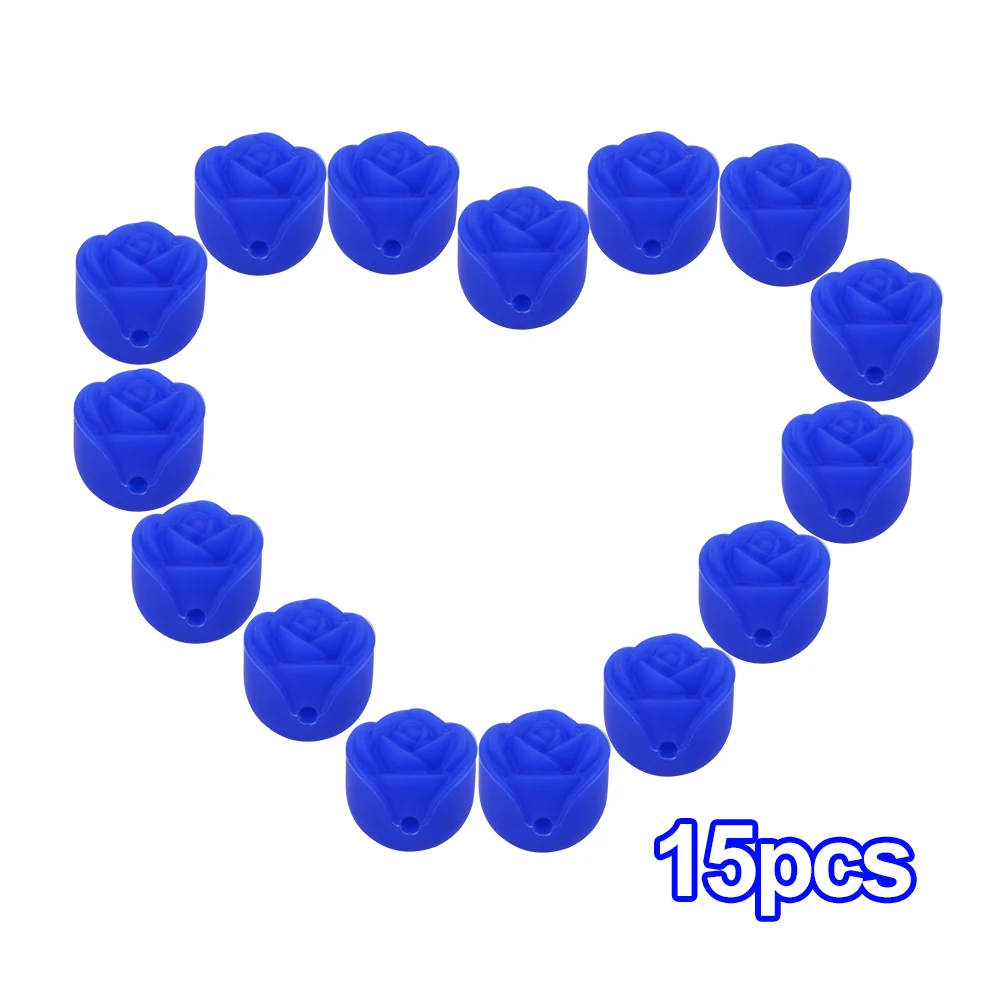 Lofca 10-30 mehrfarbige Rosen perlen bpa kostenlos Baby Beiß perlen DIY Zubehör für Schnuller Kette Schmuck Zubehör – Detail 7