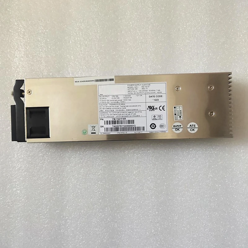 YM 7421F 420W CP 1356R2 Original For 3Y Redundant Power Supply Before Shipment Perfect Test