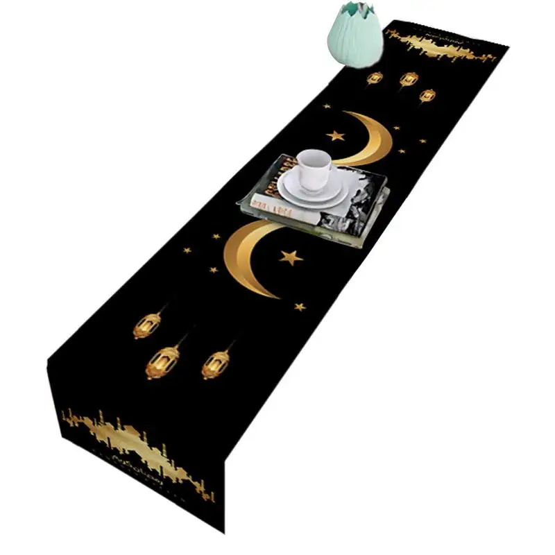

Ramadan Decoration Table Runner Moon Flag & Eid Mubark Decor For Home Kitchen Tablecloth Muslim Party And Eid Gifts 2023
