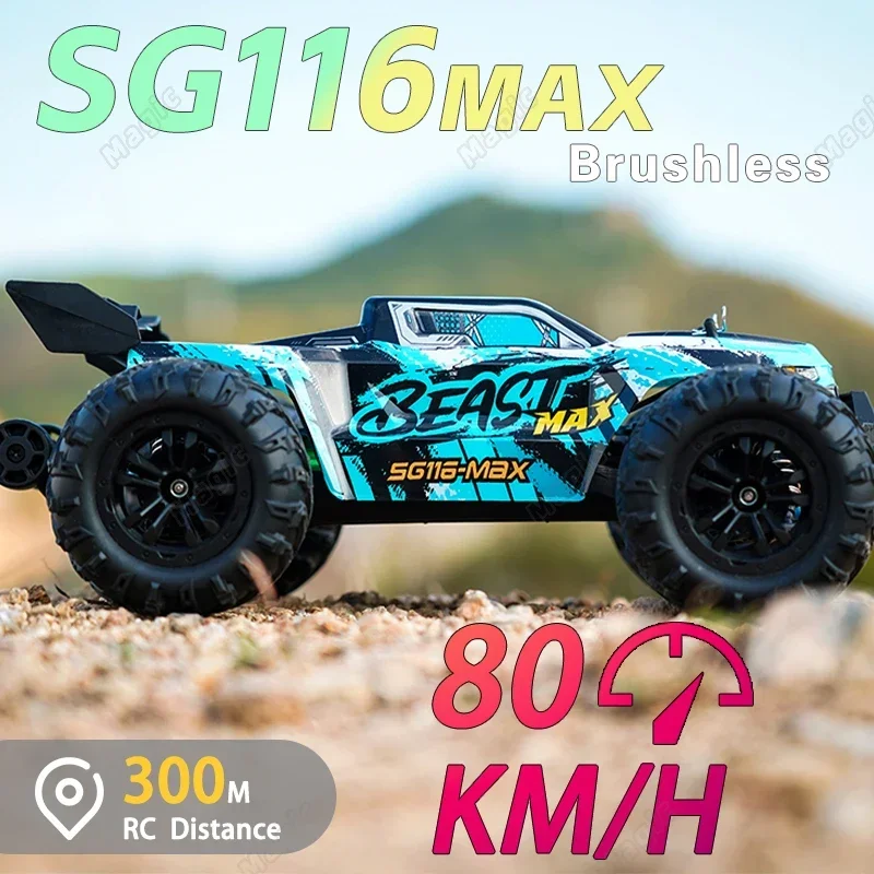 RC Cars 1:16 80KM/H Brushless Remote Control Four-wheel Drive Professional Racing Off-road Drift Toy