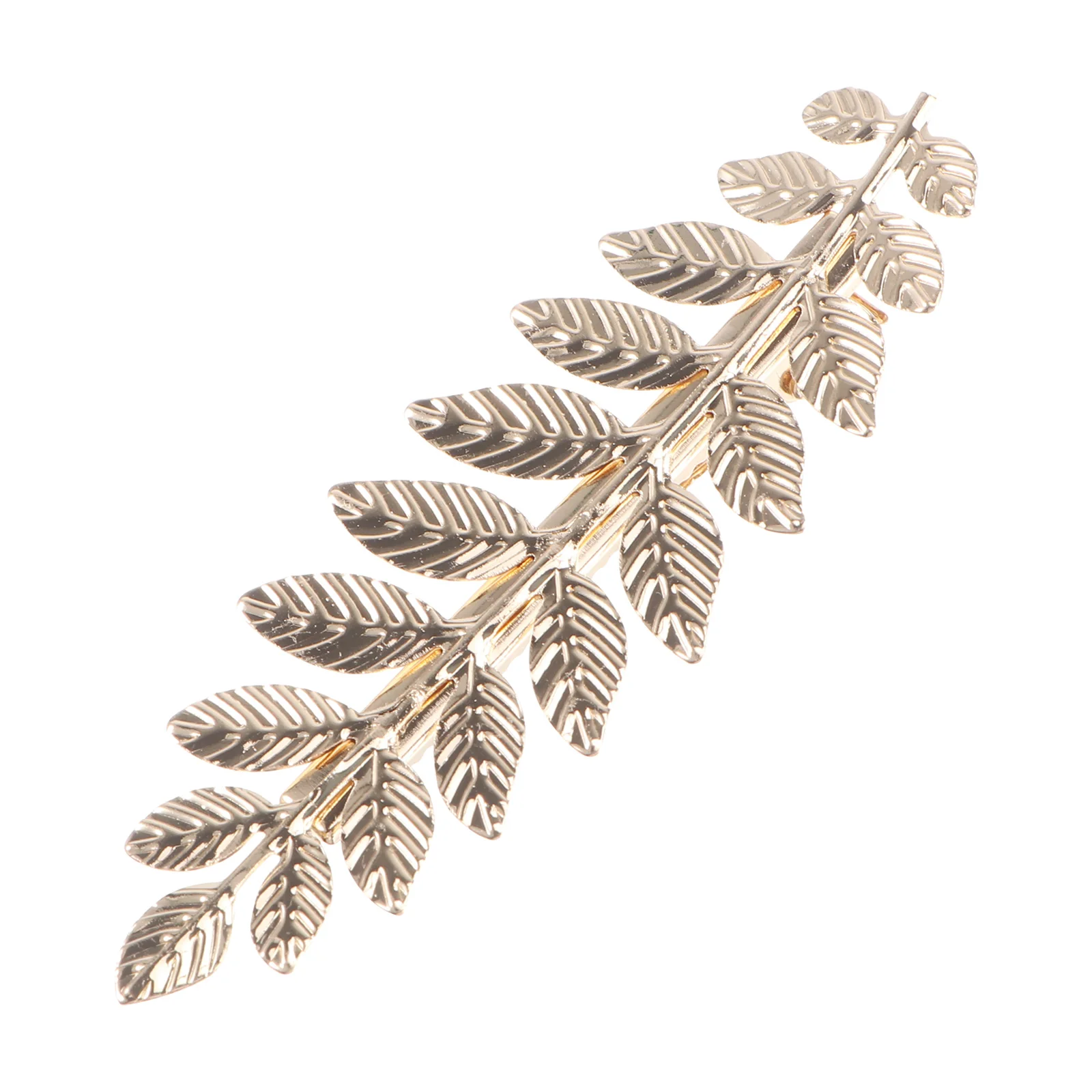 

Girl Hair Accessories Miss Barrettes Gold Decor Leaf Clip for Women Metal Hairpin Girls