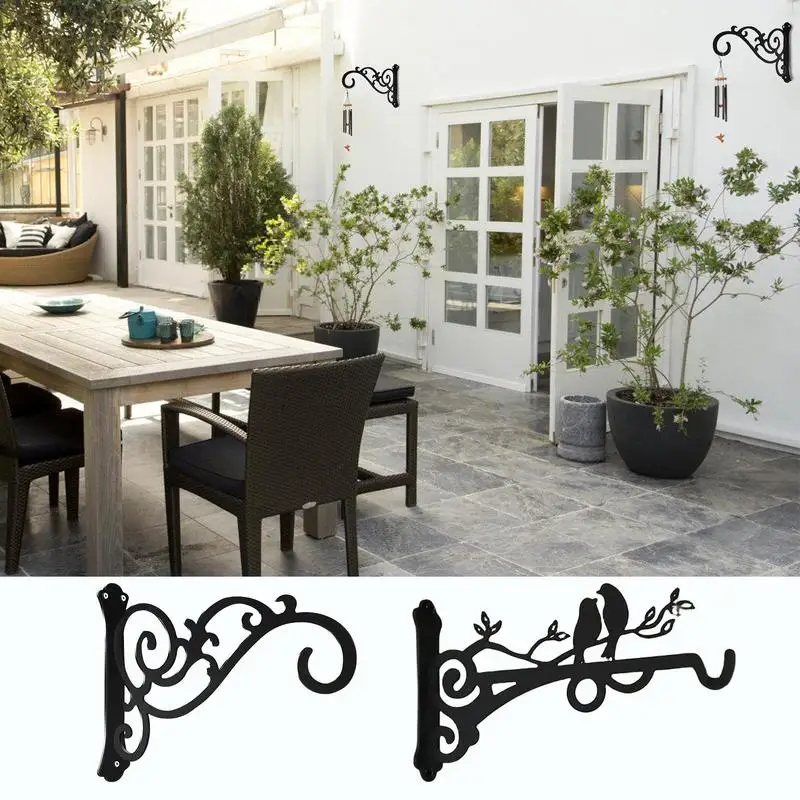 

Plant Hanger Bracket Iron Wall Hooks Decorative Coat Hook Plant Bracket Hook Rust-Resistant Decorative Metal Plant Hanger For