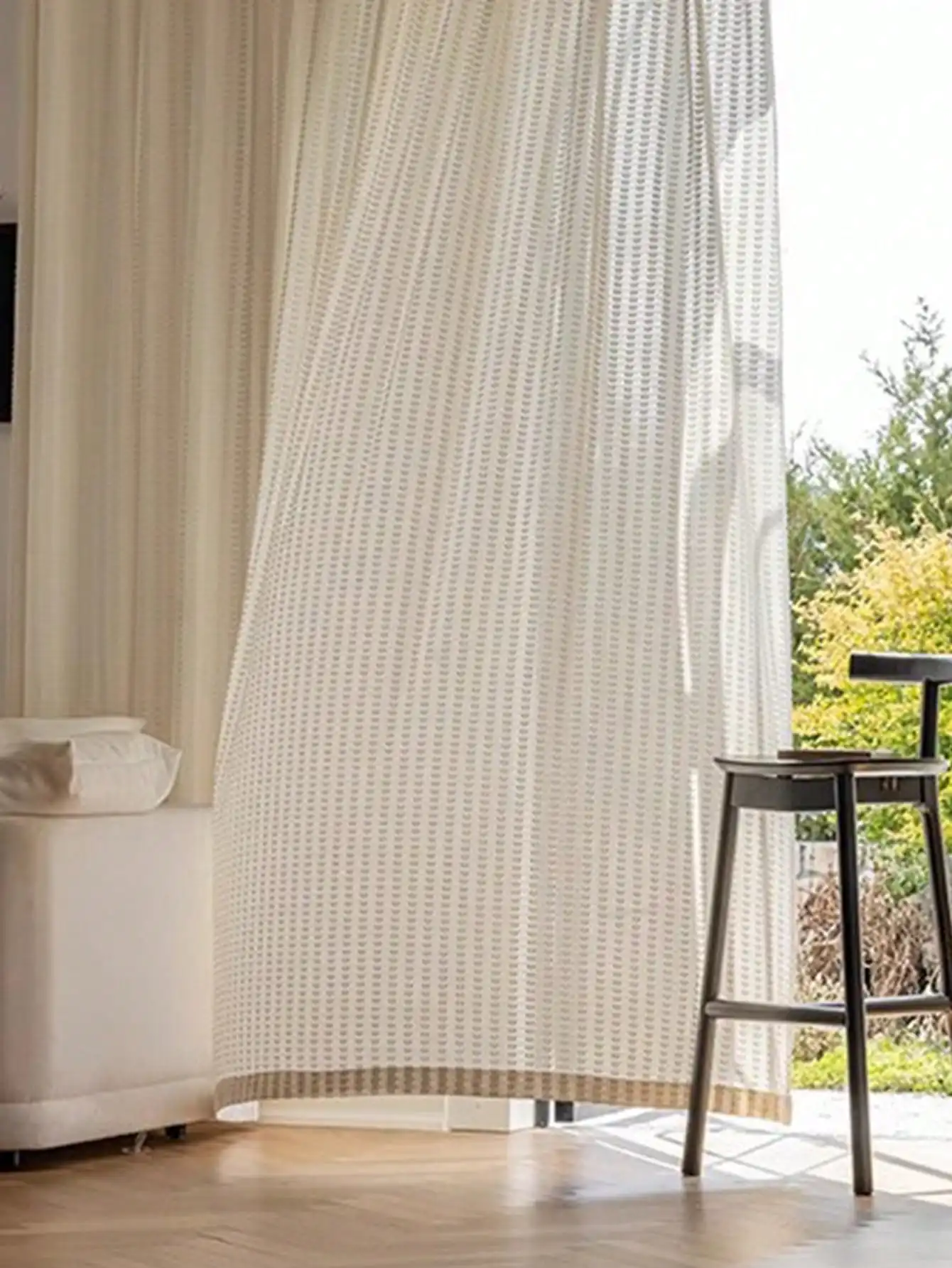 French curtains, gauze curtains, retro living room relief, light luxury, high-end window screens 2