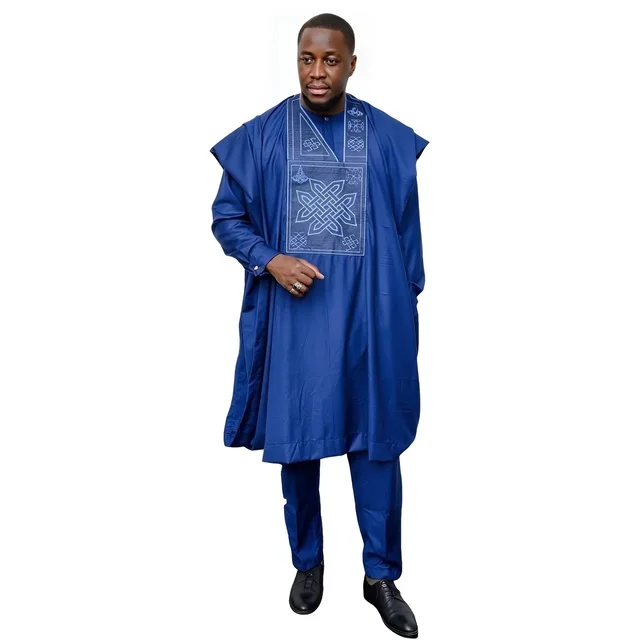 Bayo Embroidered Long Sleeve Agbada Outfit - Image 2