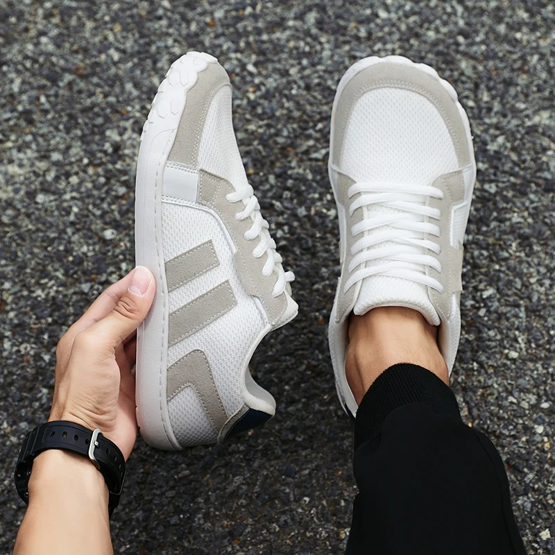 2024 Wide Barefoot Shoes for Men Outdoor Trail Running Minimalist Walking Shoe Lightweight and Breathable Flats Footwear Loafers