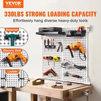 VEVOR Wall-Mounted Hardware Tool Hanging Board Parts Storage Box Garage Workshop Rack with Hooks Screw Wrench Display Shelf 2