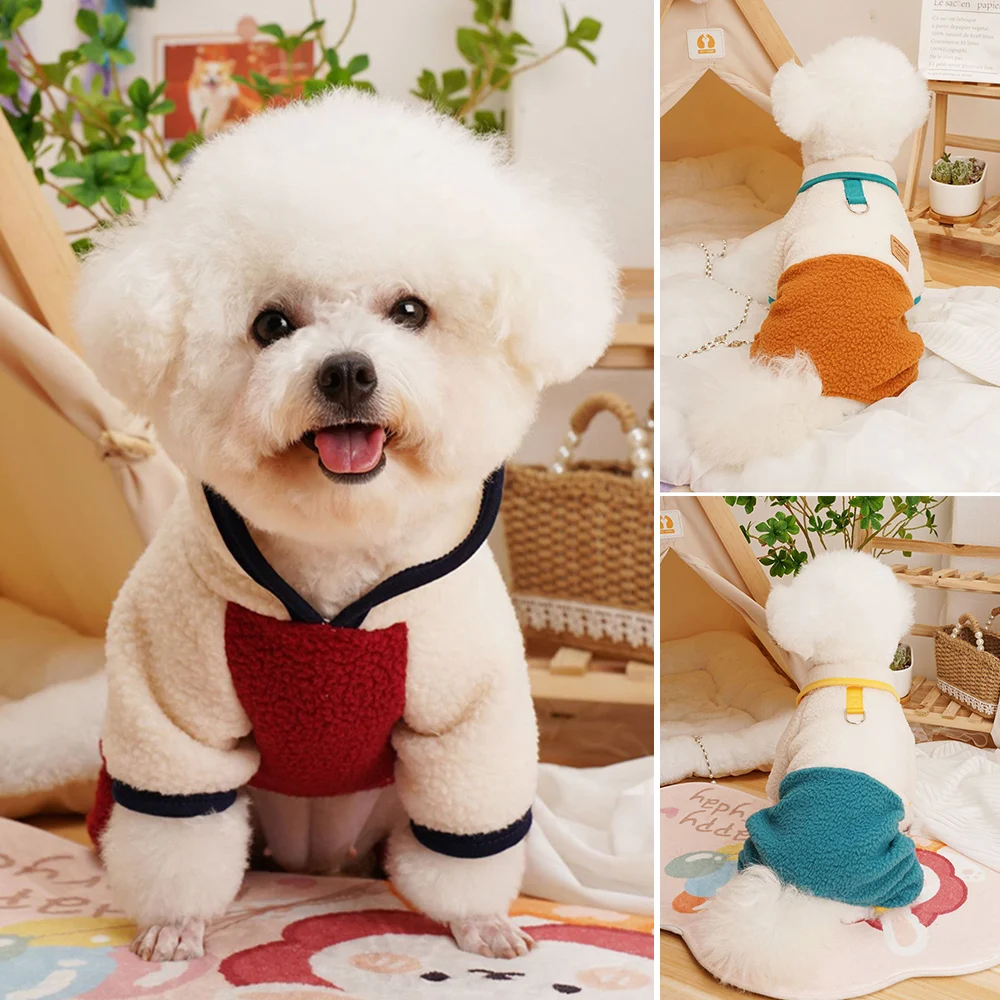

Winter Warm Plush Pet Jumpsuit Dog Cat Thickened Four Legged Clothes Costum Jacket Cozy Bulldog Chihuahua Puppy Accessories