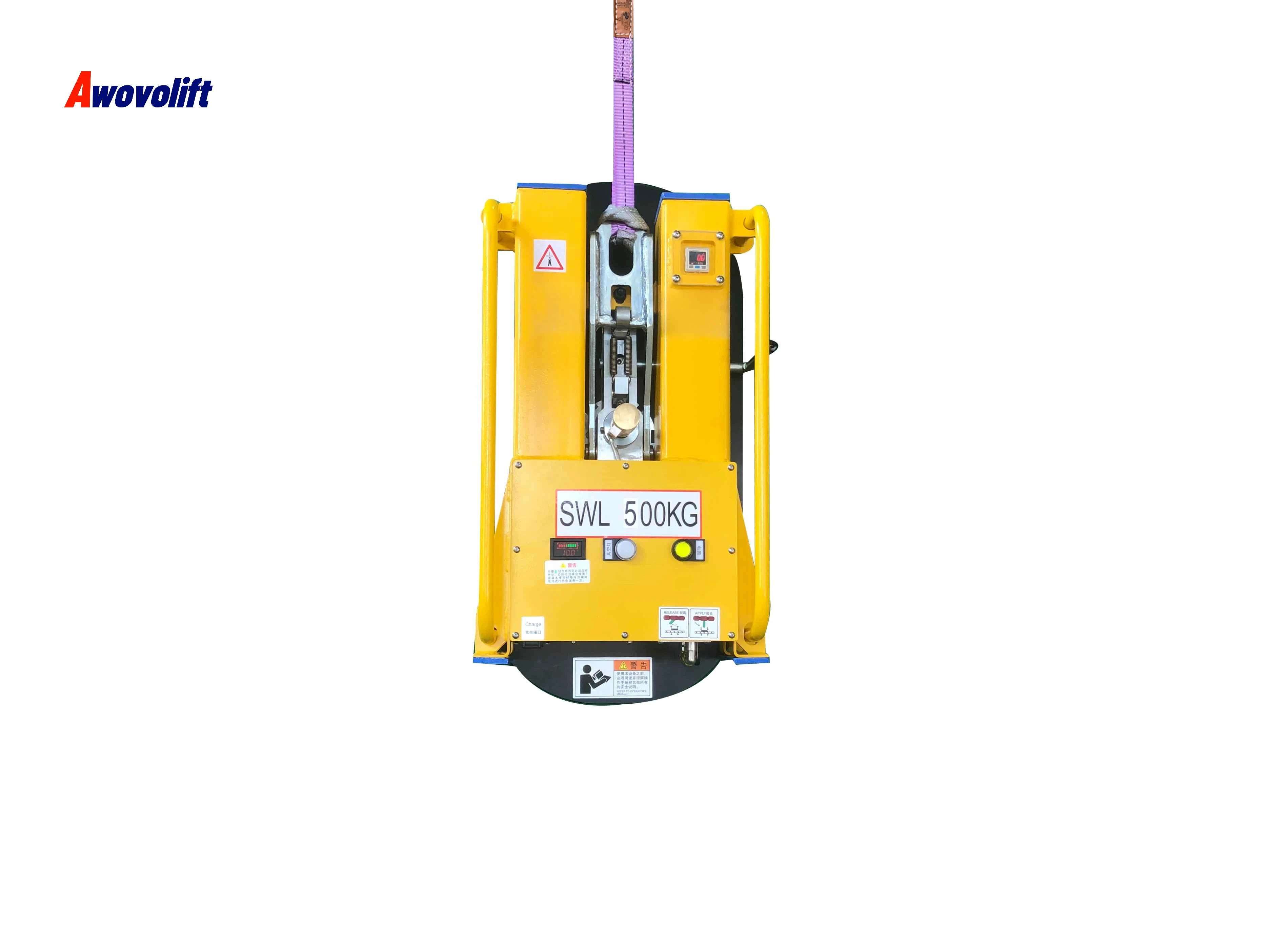 Awovolift vacuum lifter for sandwich panel roof or window vacuum glass sucker lifter mobile 500kg forklift handle