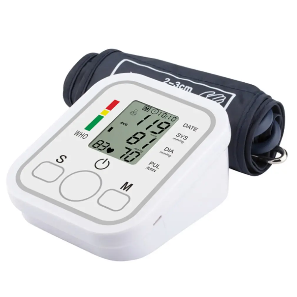 Arm Automatic Blood Pressure Monitor Medical BP Sphygmomanometer Pressure Meter Tonometer For Measuring Oxygen Saturation Meter