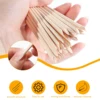 10/20/50/100/200 Pcs 75mm Wooden Sticks Nail Art Design Orange Wooden Stick Cuticle Pusher Remover Pedicure Manicure 1