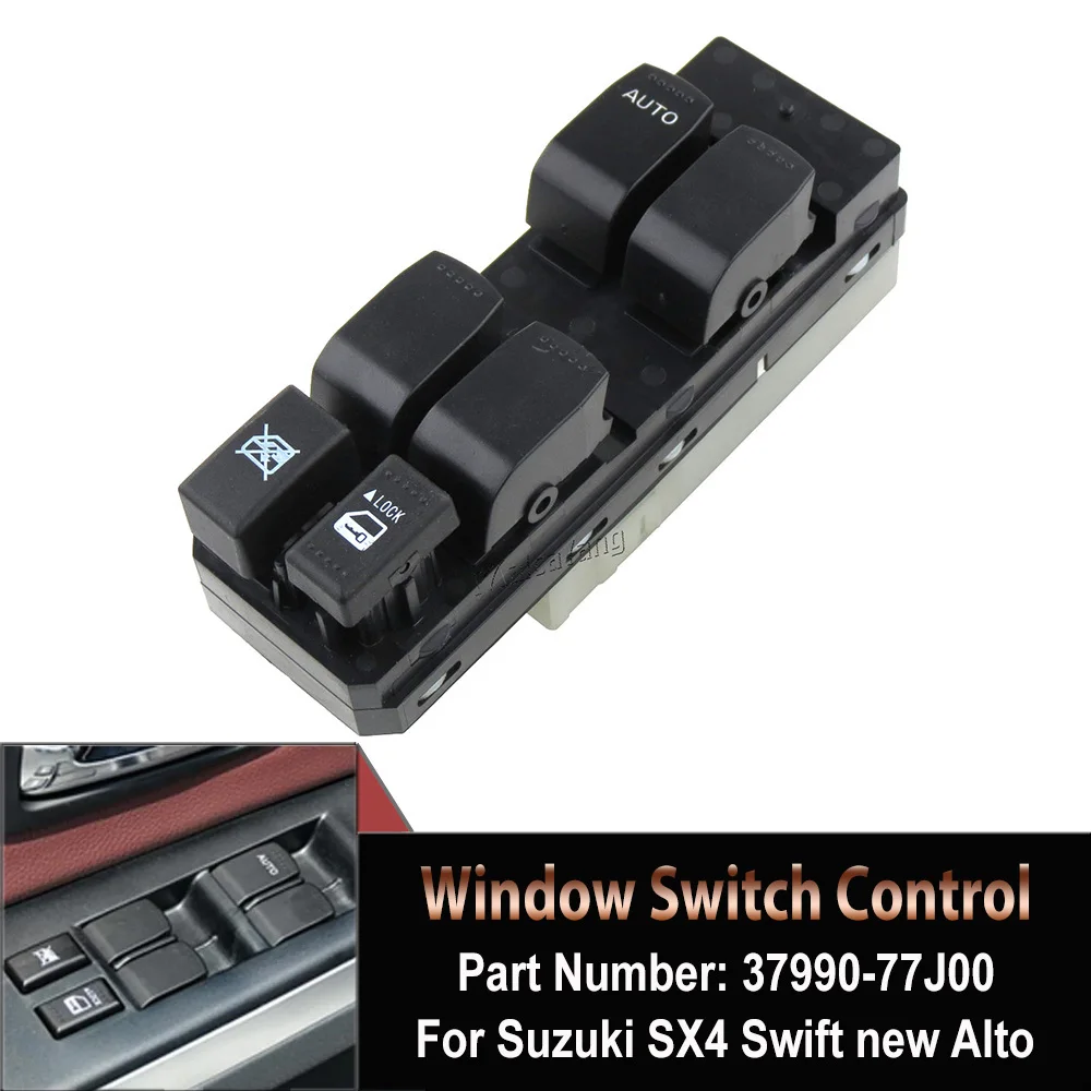 

Стеклоподъемник для Suzuki SX4 Swift 37990-77J00, электрический переключатель стеклоподъемника переднего левого автомобиля