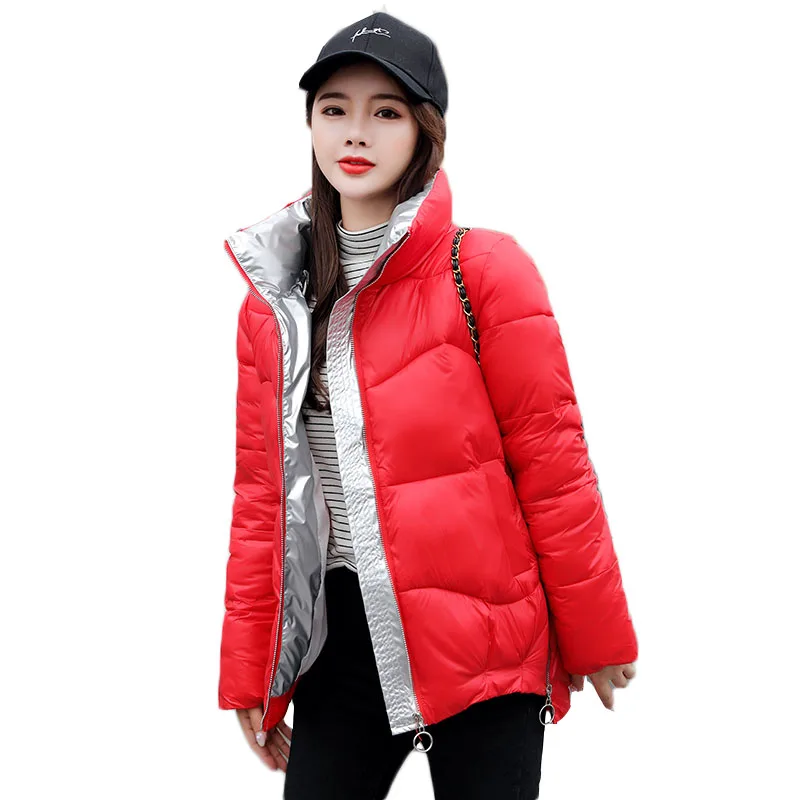 

New Winter Waterproof Down Jacket Women Casual Stand Collar Parka Mujer Cotton Padded Keep Warm Coat Female Jacket H39