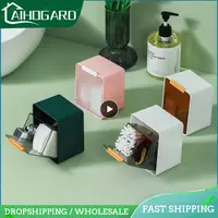 Cotton Swab Storage Box Square Open And Close Convenient Storage Install Without Trace The Inner Box Is Detachable Household Abs 1