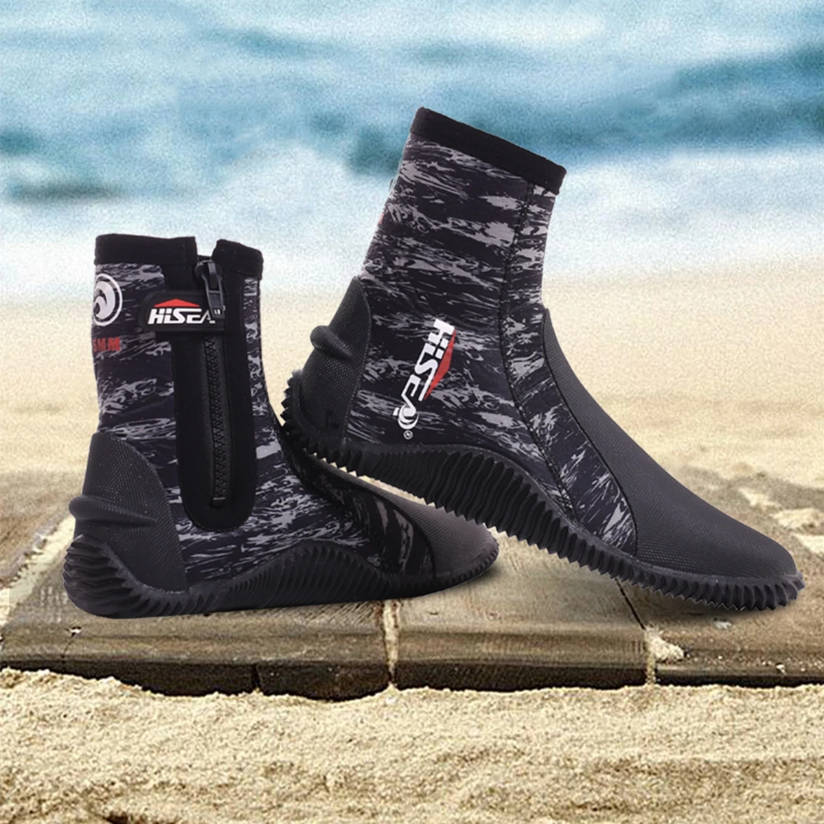 Chaussons De Plongée Warrior In The Sea 5mm – Néoprène, Homme/femme, Pointures US 5 à 12