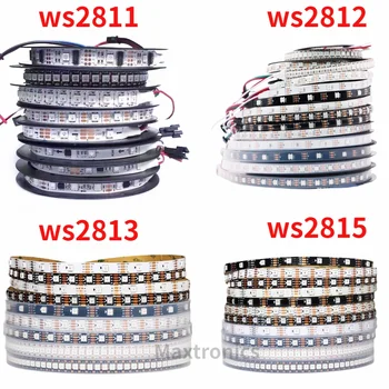 LED 스트립 픽셀 풀 컬러, 개별 주소 지정 가능 테이프 조명, WS2811, WS2813, WS2815, WS2812B, WS2812, m 당 30, 60/144 LED, DC5V, DC12V