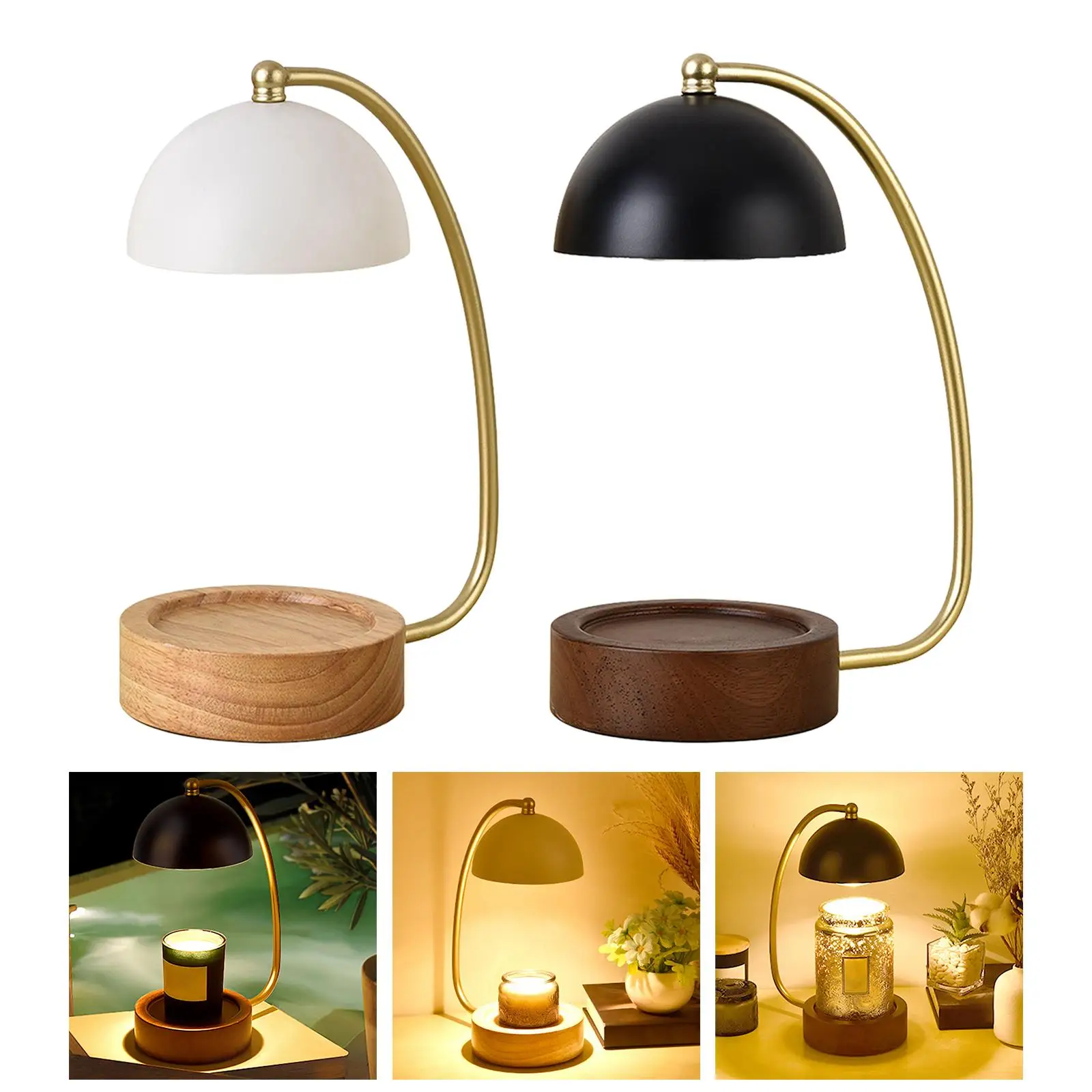 Adjustable Melting Wax Lamp Candle Warmer Candle Holder Top Down Fragrance Diffuser Electric Heater Night Light for Yoga SPA