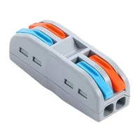10PCS  PCT Quick Wire Push-in Connector 2 in 2 Out 2-Position Splice Terminal Block for Universal Electrical Cable Durable 4