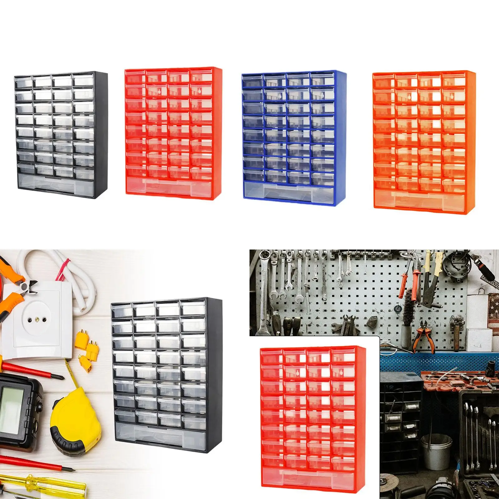 Drawer Storage Cabinet Organizer Container with 33 Compartment Tool Box Garage Organization for Scrapbook Small Items Jewelry 4