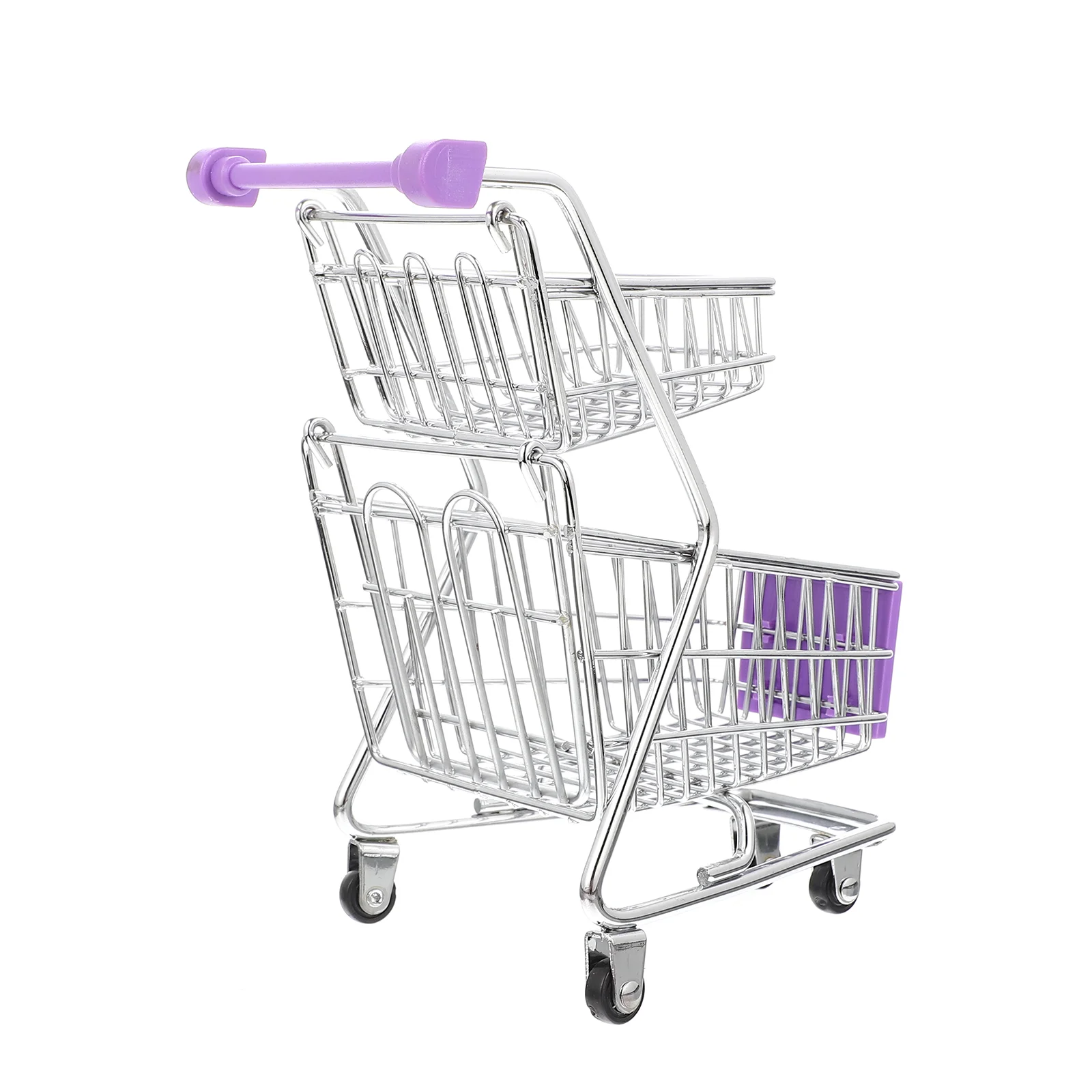 Mini Shopping Cart Stroller Toys Miniature Supermarket Baby Desk Small Alloy Child 2