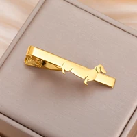 Stainless Steel Cute Dog Tie Clips Fashion Business Wedding Suit Accessories Necktie Clips for Women Men Couple Gifts Jewelry 2