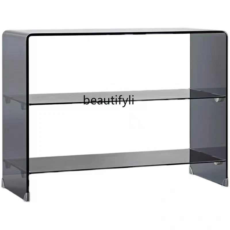 

Acrylic Multi-Layer Shelf Sofa Side Table Bookshelf Living Room Narrow Side Short Bookcase coffee table for living room